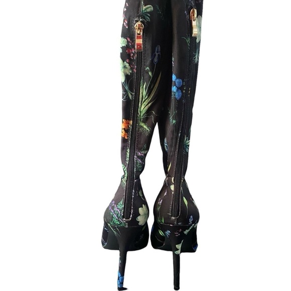 SHOE DAZZLE FABRIC STRETCH TO FIT THIGH HI BOOT SIZE 9.5 - Picture 3 of 12